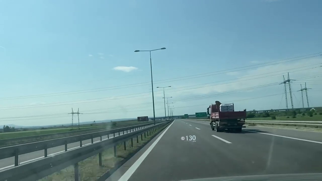 Lepote Srbije, vožnja, aerodrom Beograd - autoput Milos Veliki - iskljucenje Obrenovac