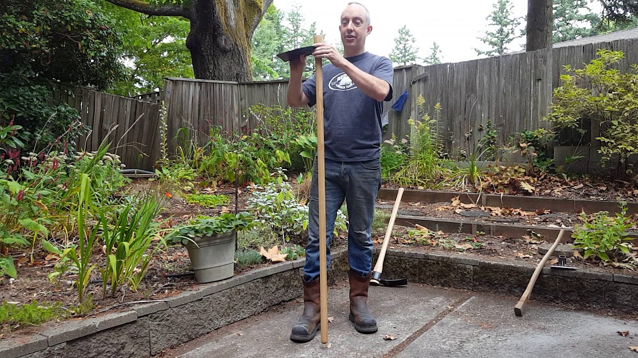 How to assemble eye style garden tool heads and handles