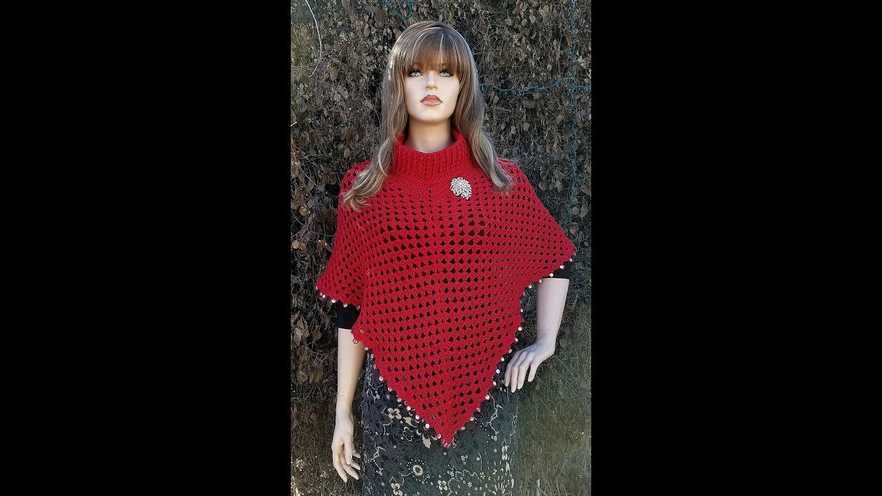 How To Crochet - PONCHO | Paint the Town Red LADIES PONCHO | BAG O DAY Crochet Tutorial #455