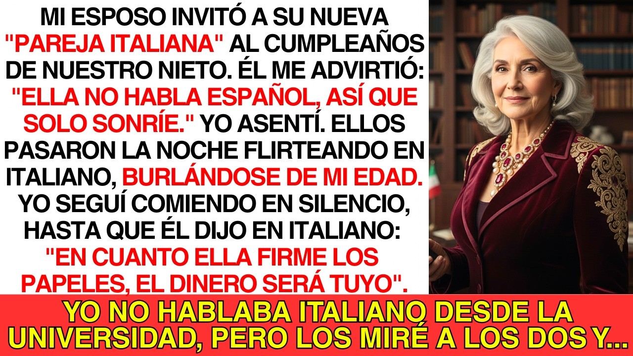 “Mi Esposo Y Su ‘Novia’ Italiana Se Burlaron De Mí Creyendo Que No Entendía… Olvidaron Algo”