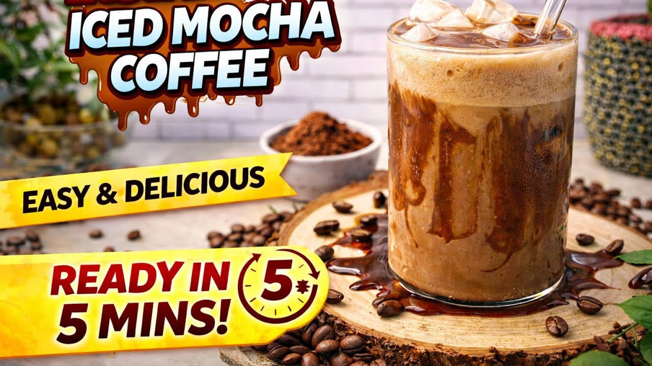Cold Coffee | Instant Iced Mocha in 5 Minutes | Café-Style Chocolate Coffee at Home