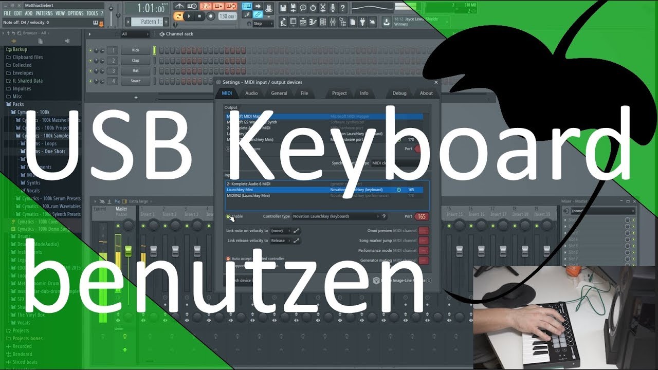 USB/ Midi Keyboard in FL Studio 12 benutzen + Novation Launchkey Mini [German/Deutsch]
