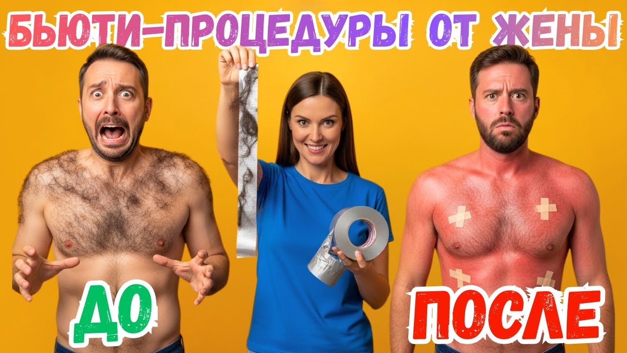 МУЖ ОРАЛ НА ВЕСЬ ДОМ! Эпиляция строительным скотчем