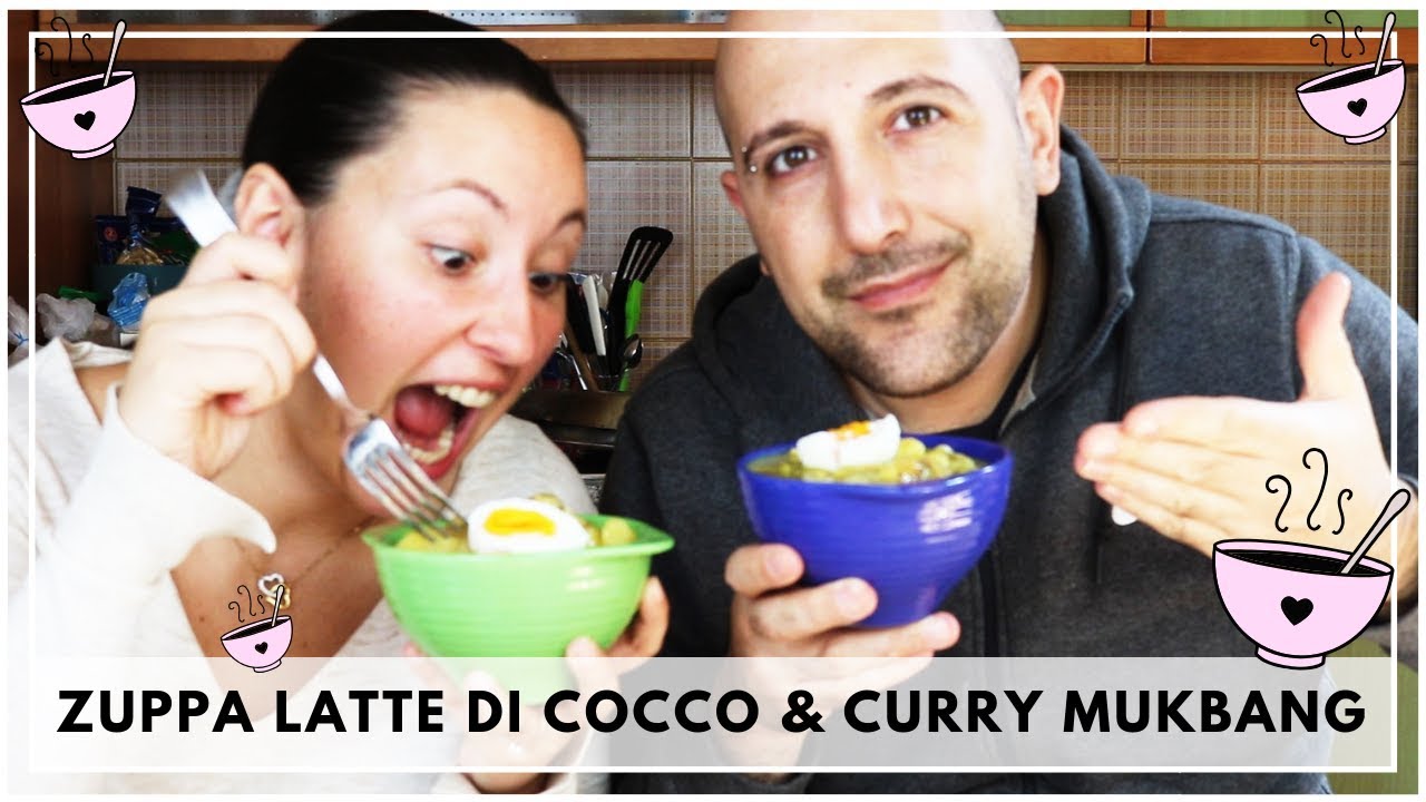 ZUPPA LATTE DI COCCO & CURRY MUKBANG EATING SHOW ITA #13 *ASMR*