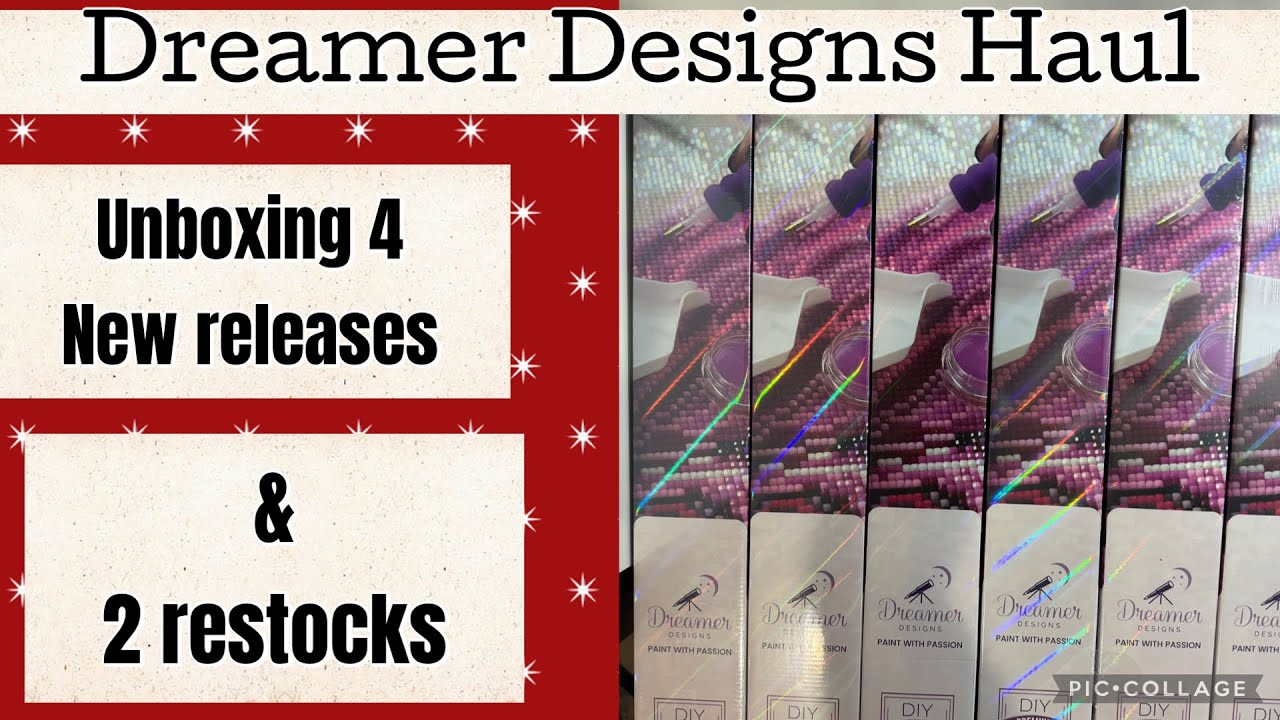 Dreamer Designs haul-unboxing 6 stunning diamond paintings #blackfridayhaul 