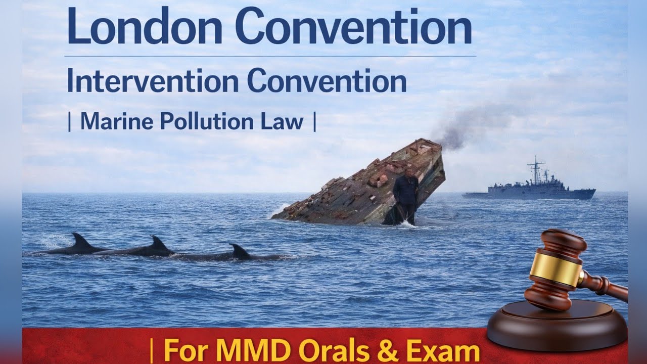London Convention & Intervention Convention | Marine Pollution Law | MMD Orals & Exam