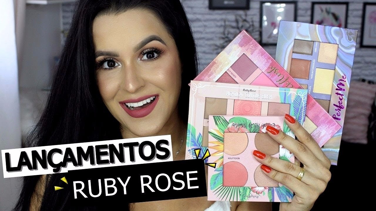 RESENHA DAS NOVAS PALETAS DE ROSTO DA RUBY ROSE   ILUMINADORES, CONTORNOS E BLUSHES