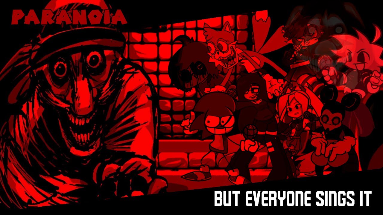 (FNF) PARANOIA But Everyone Sings It || (Mario's Madness)
