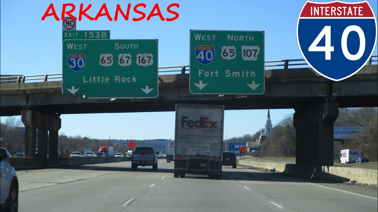 Interstate 40 - Arkansas westbound [FULL LENGTH VIDEO]