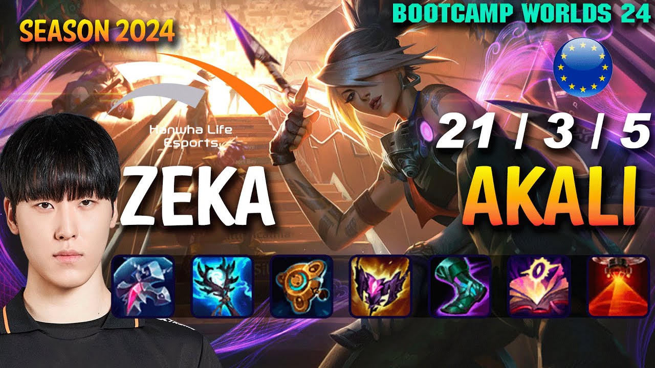 HLE Zeka AKALI vs YONE Top - Patch 14.19 EUW Ranked WORLDS 2024 Bootcamp | lolrec