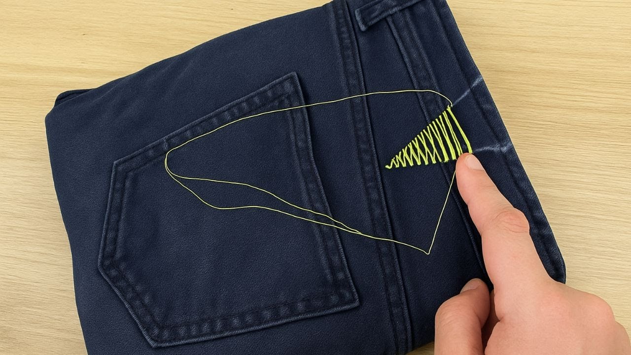 How To Take In Jeans Waist Without A Sewing Machine | Easy DIY Fix At Home
