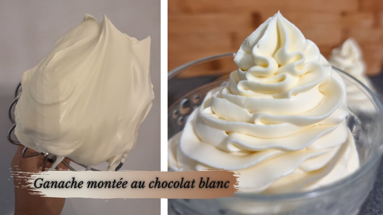Ganache chocolat blanc/vanille montée