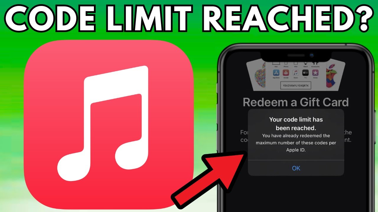 Your Code Limit Has Been Reached Apple Music / Fix