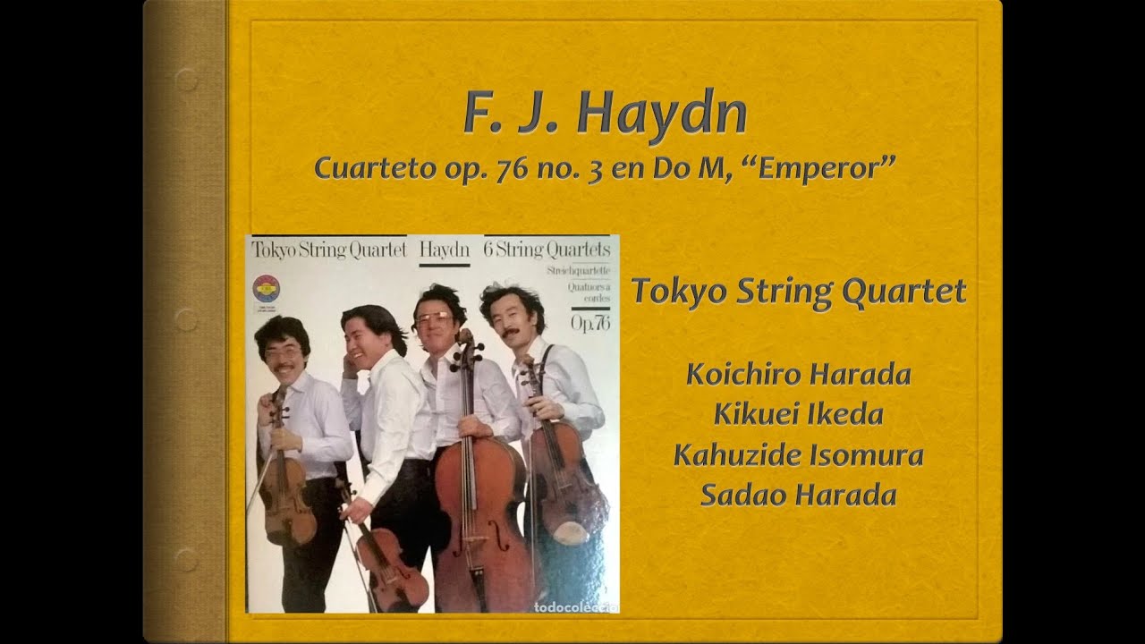 Haydn, String Quartet Op 76, no 3 - Video Score . Tokyo Quartet