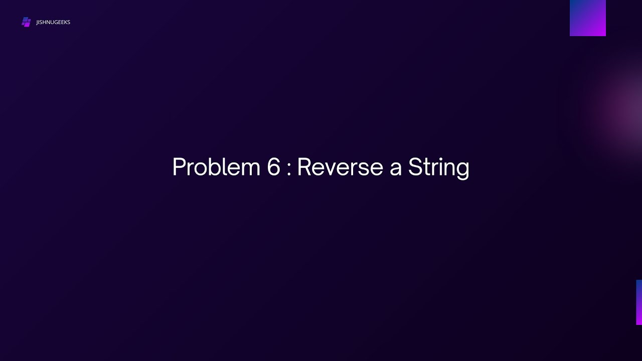 Crack Coding Interviews In Malayalam  | Reverse a String | JishnuGeeks