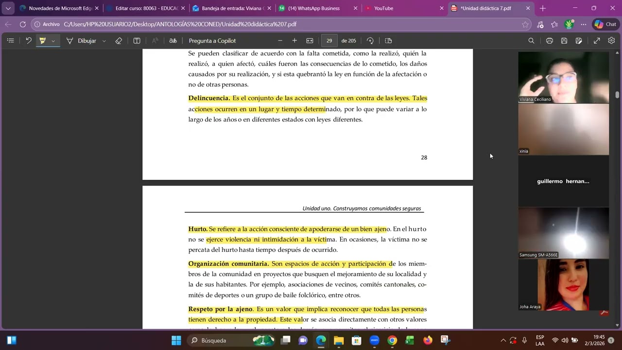 Clase Grabada Semana #2 Cívica Sétimo