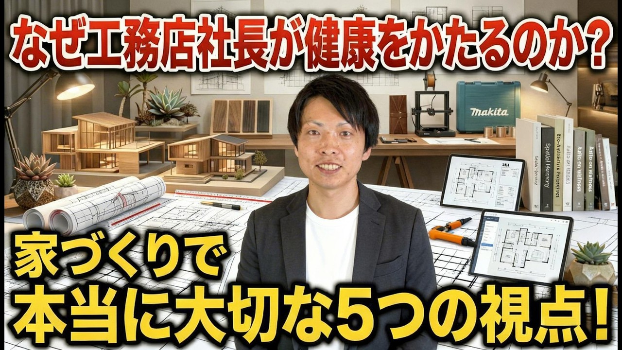 なぜ工務店社長が「健康」を語るのか？家づくりで本当に大切な5つの視点！
