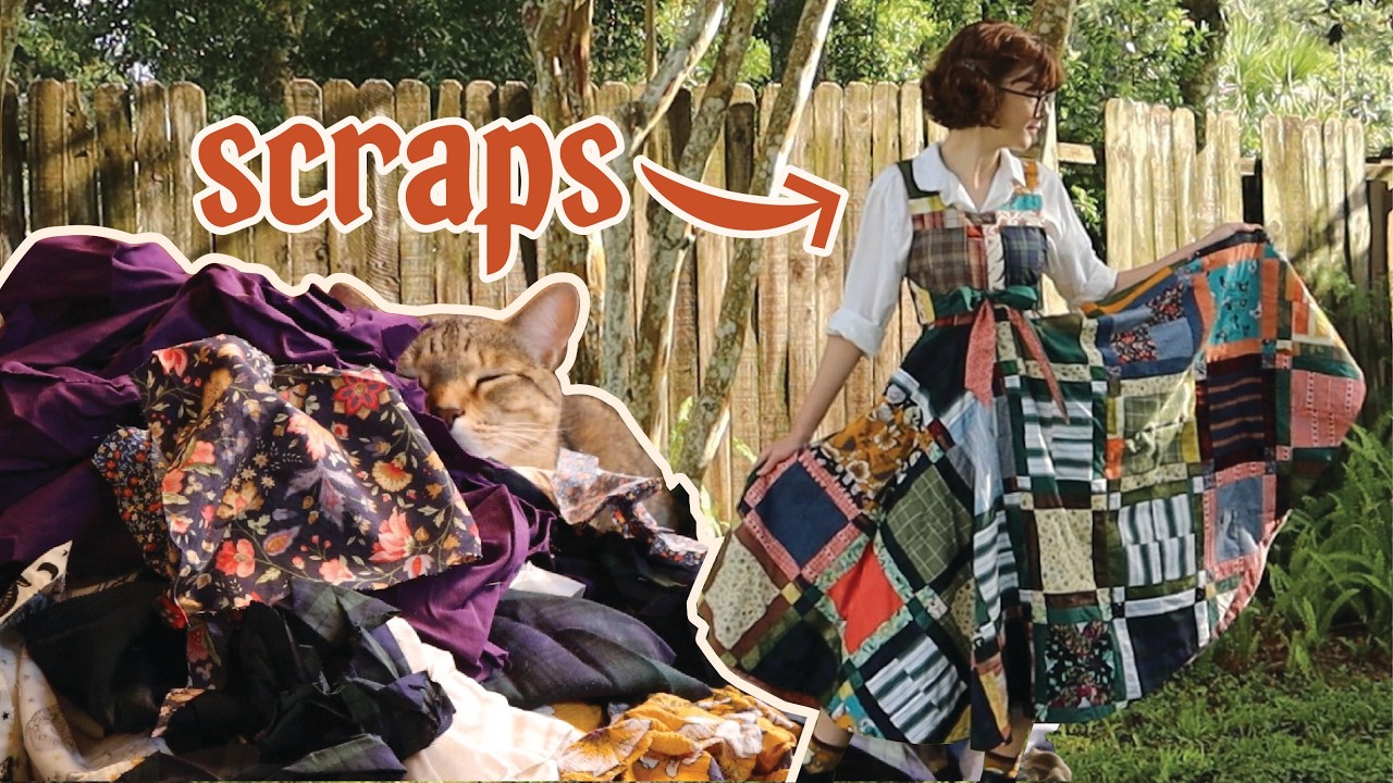 Turning 7 years of scraps into the patchwork dress of my dreams