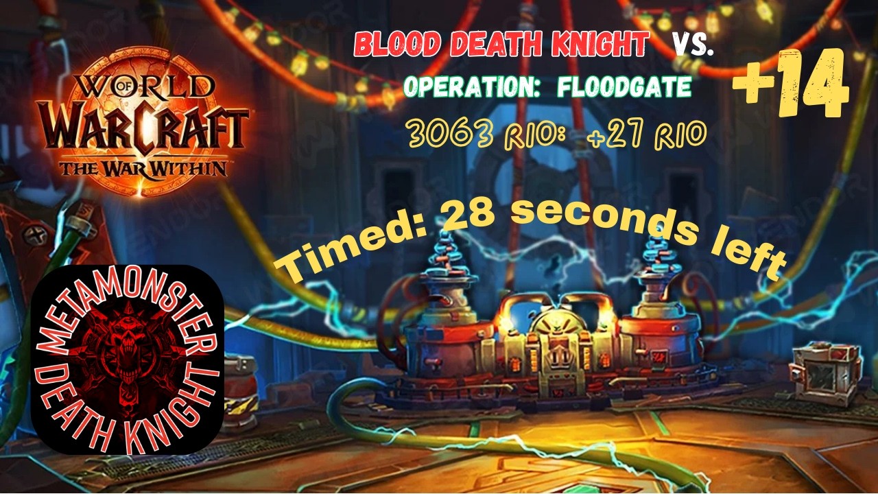 Blood Death Knight vs Floodgate +14 | Pre-patch | PUG
