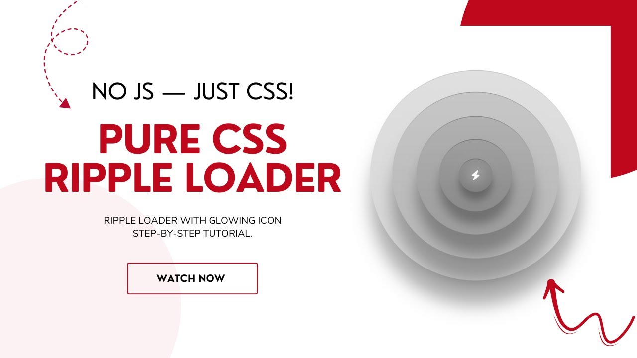 How to Create a Ripple Loader with Glowing Icon using Pure CSS | Step-by-Step Tutorial