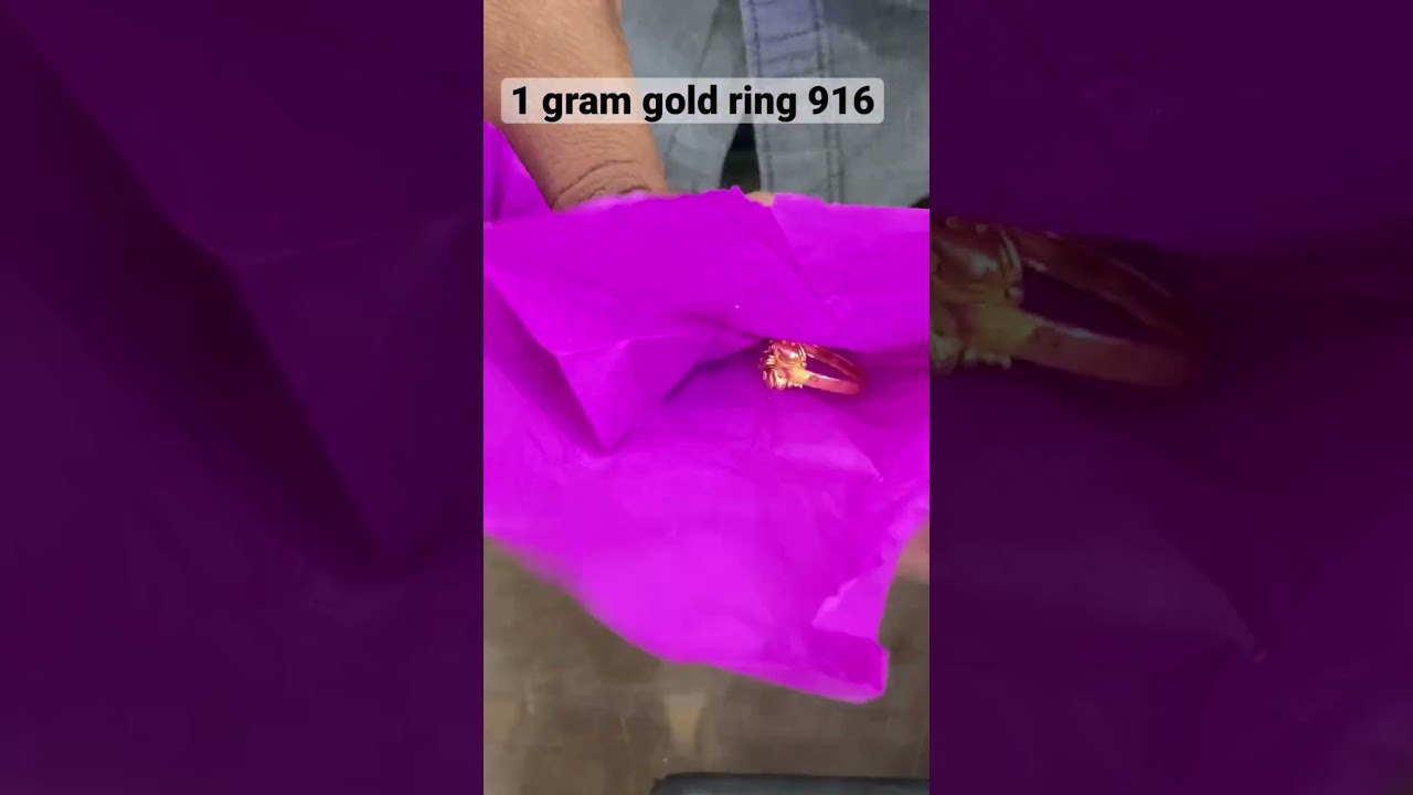 1 gram gold ring 916 #gold #916hallmarkjewellery #trending  #shorts #new@mangalamfathimajewellers