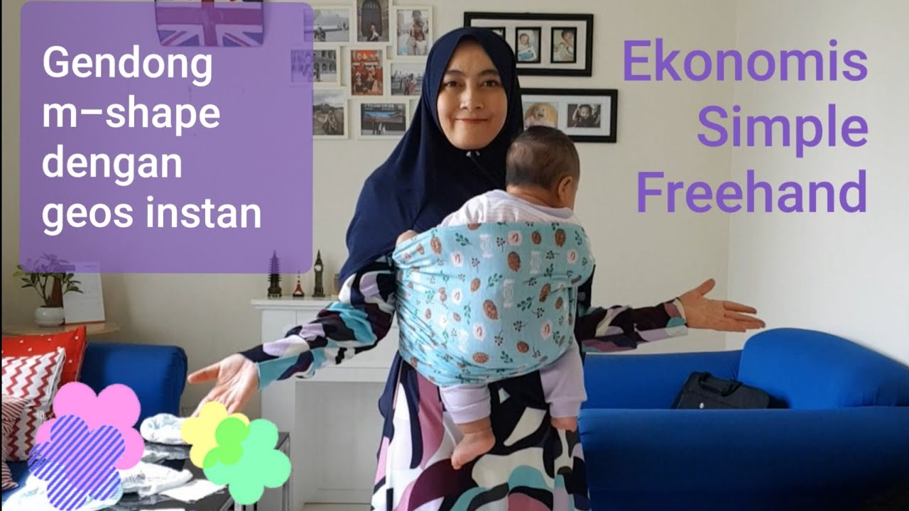 Tutorial Gendong Bayi m-shape dengan geos instan | gendongan kaos | petite mimi #geos #petitemimi