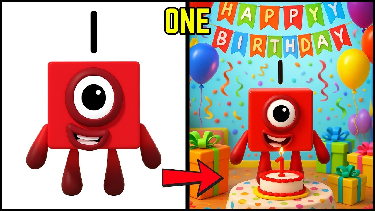 🔢 Цифровые блоки в качестве вечеринки по случаю дня рождения 🎉🎈🎂🎁 | Веселое математическое приклю...