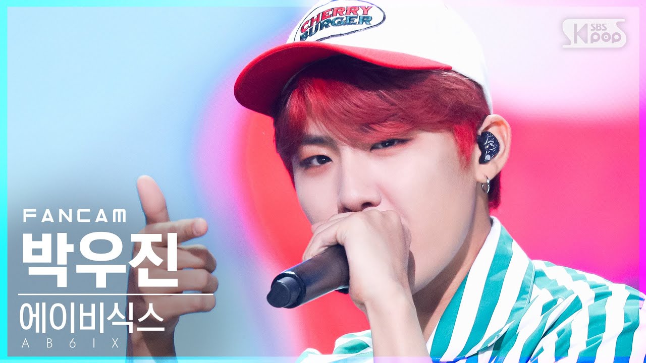 [안방1열 직캠4K] 에이비식스 박우진 'CHERRY' (AB6IX Park Woojin FanCam)│@SBS Inkigayo_2021.10.17.