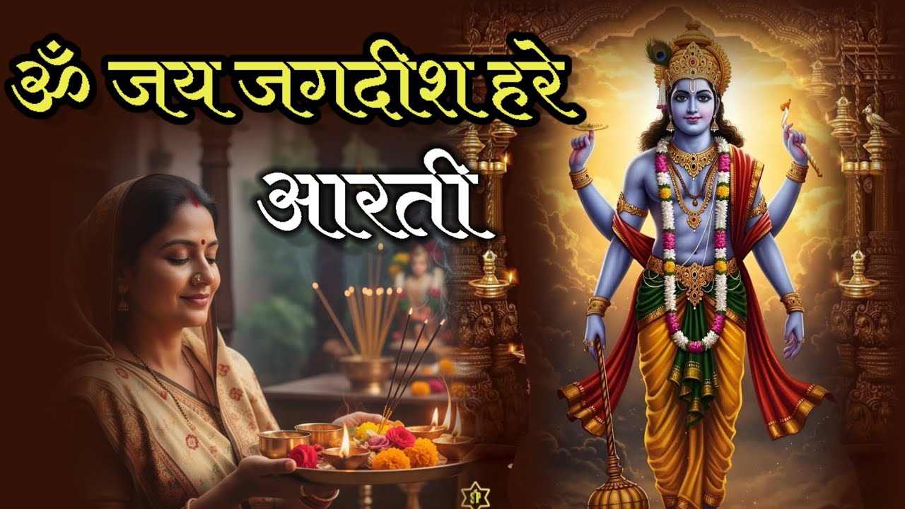 Aarti Om jai jagdish hare with hindi lyrics/ ॐ जय जगदीश हरे आरती /  भक्ति गीत 