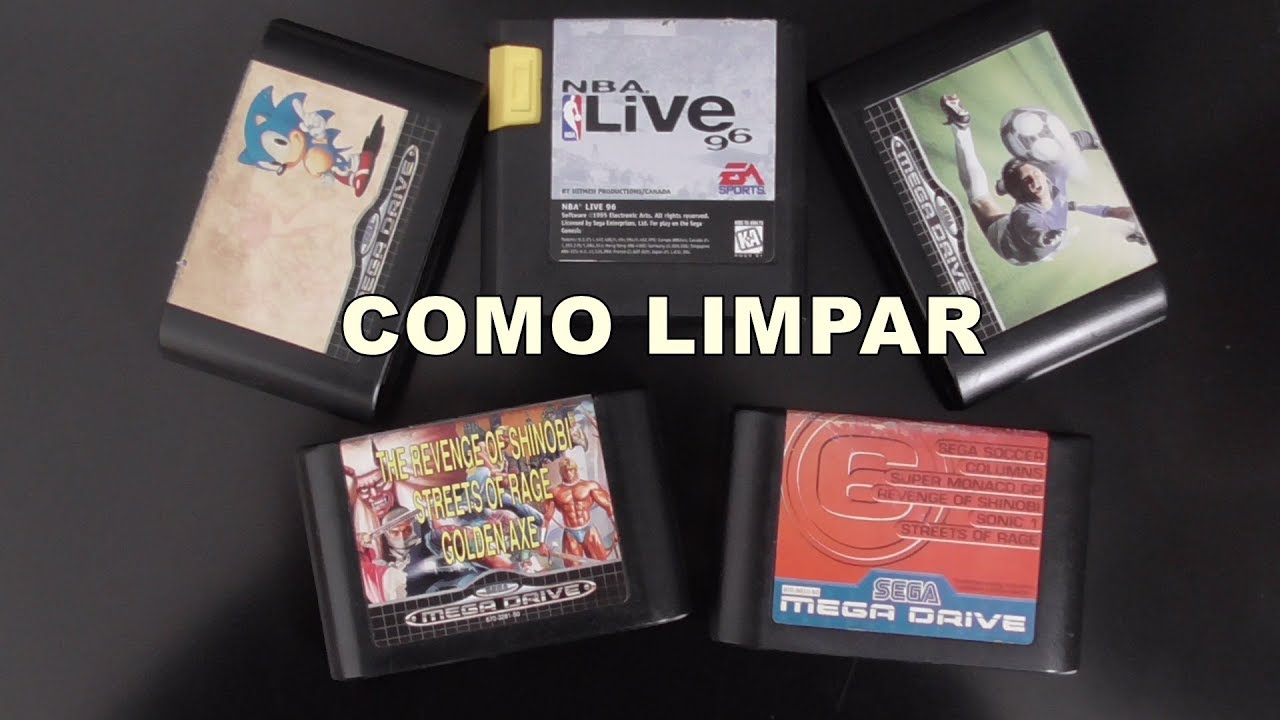 Como Limpar e restaurar Cartuchos da Mega Drive Tutorial