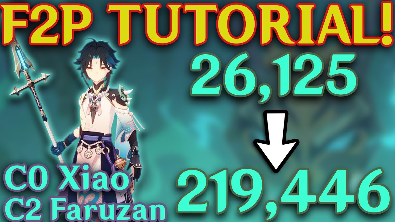 C0 F2P FRIENDLY XIAO 200K+ PLUNGE QUICK TUTORIAL! (NO XIANYUN) | 4.4 Xiao Rerun Genshin Impact