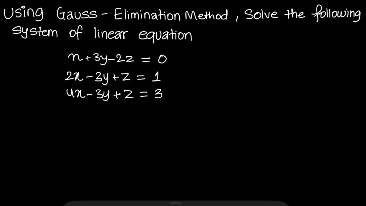 Gauss elimination class 12 grade 12