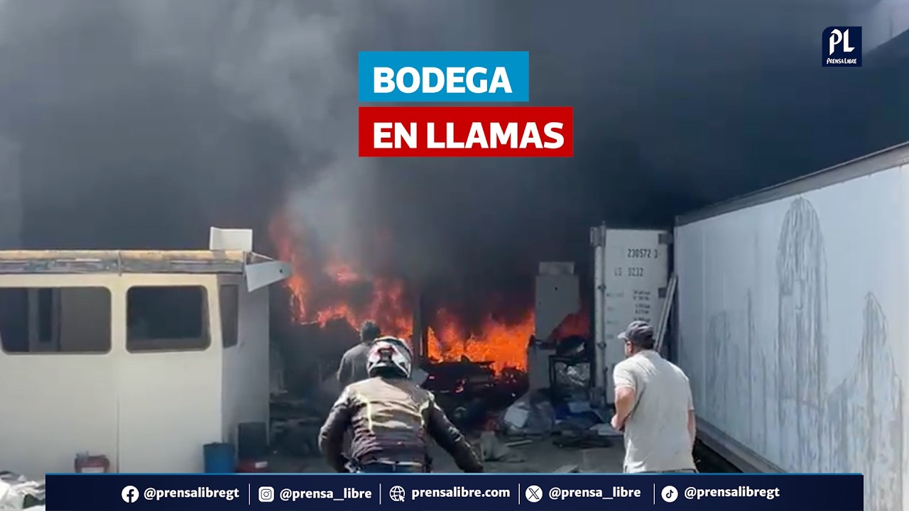 Incendio en bodega de Villa Nueva moviliza motobombas en sector La Joyita
