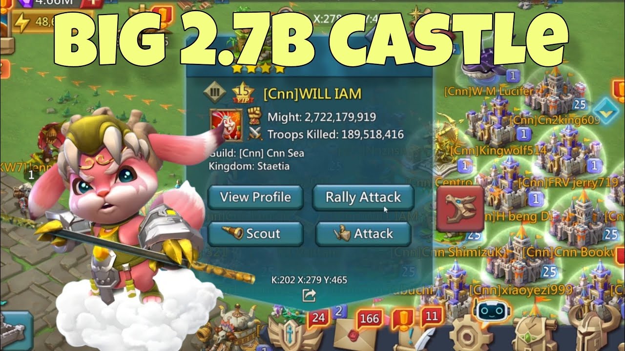 Lords Mobile - We cleared 2.7b castle very easy. Deadly blasts from DOM account
