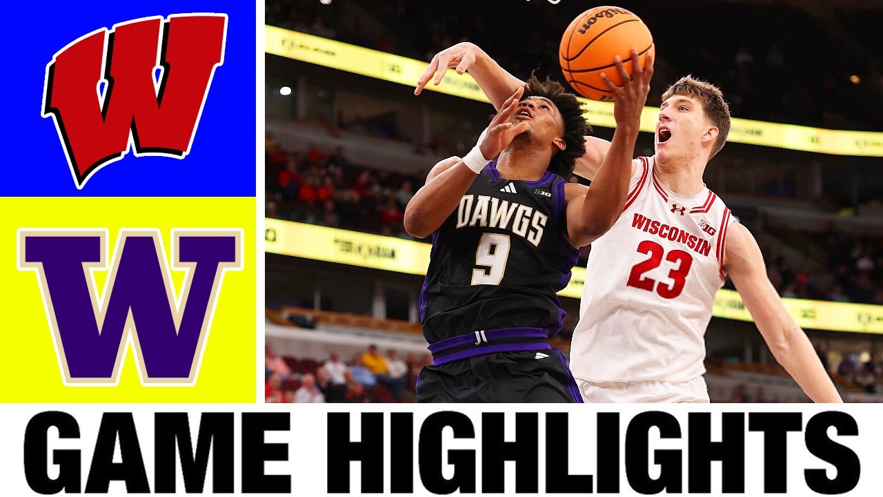 #23 Wisconsin vs Washington Highlights | Men's Basketball | College Basketball 2026