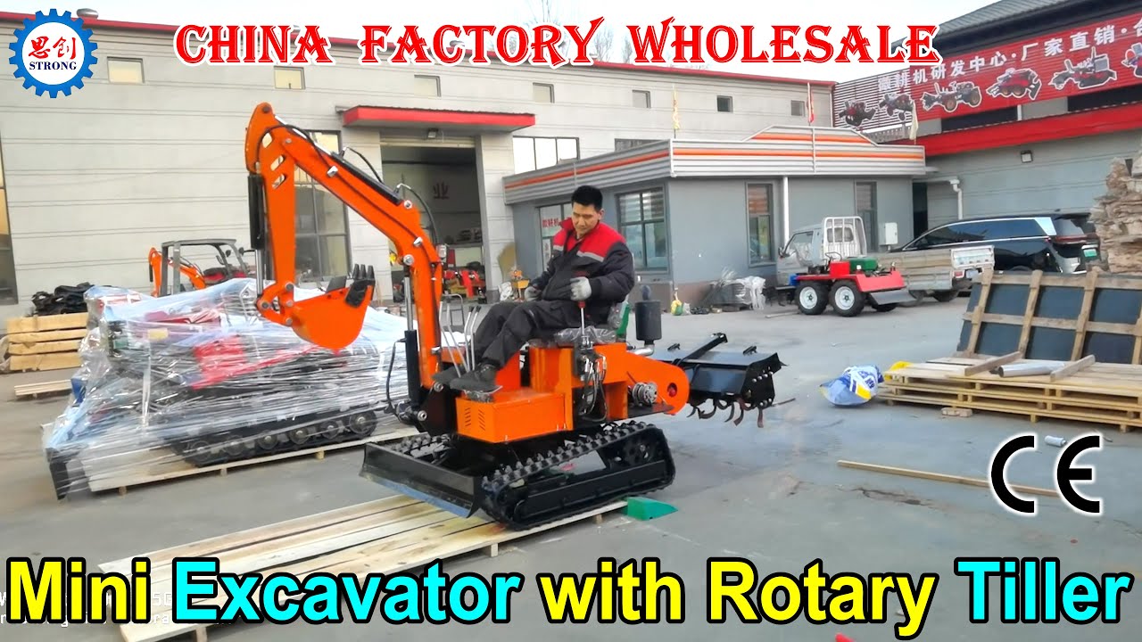 Mini Excavator with Rotary Cultivator Tiller with Factory Price
