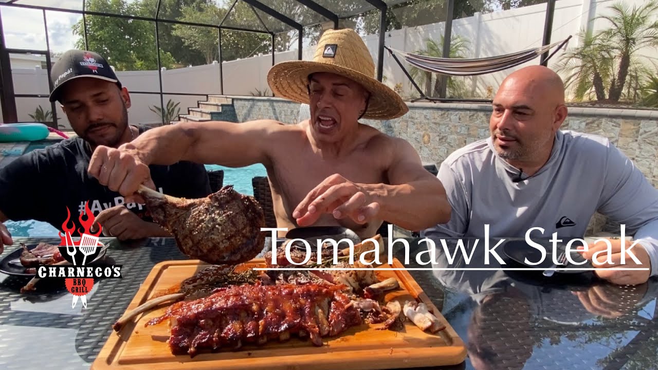 Javier de Jesus y Mario cojen una jartera de carne (Tomahawk Ribeye y Costillas) Ep#109