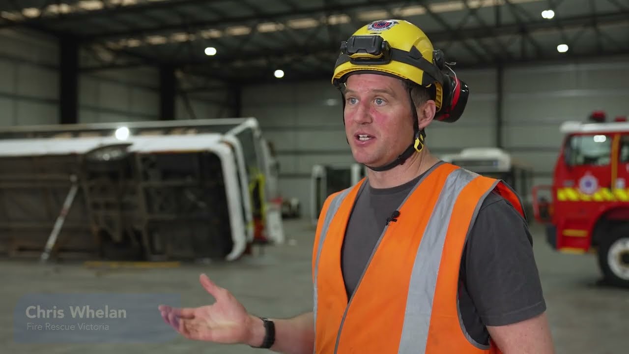Fire Rescue Victoria conducted a live simulation drill on one of our donated buses