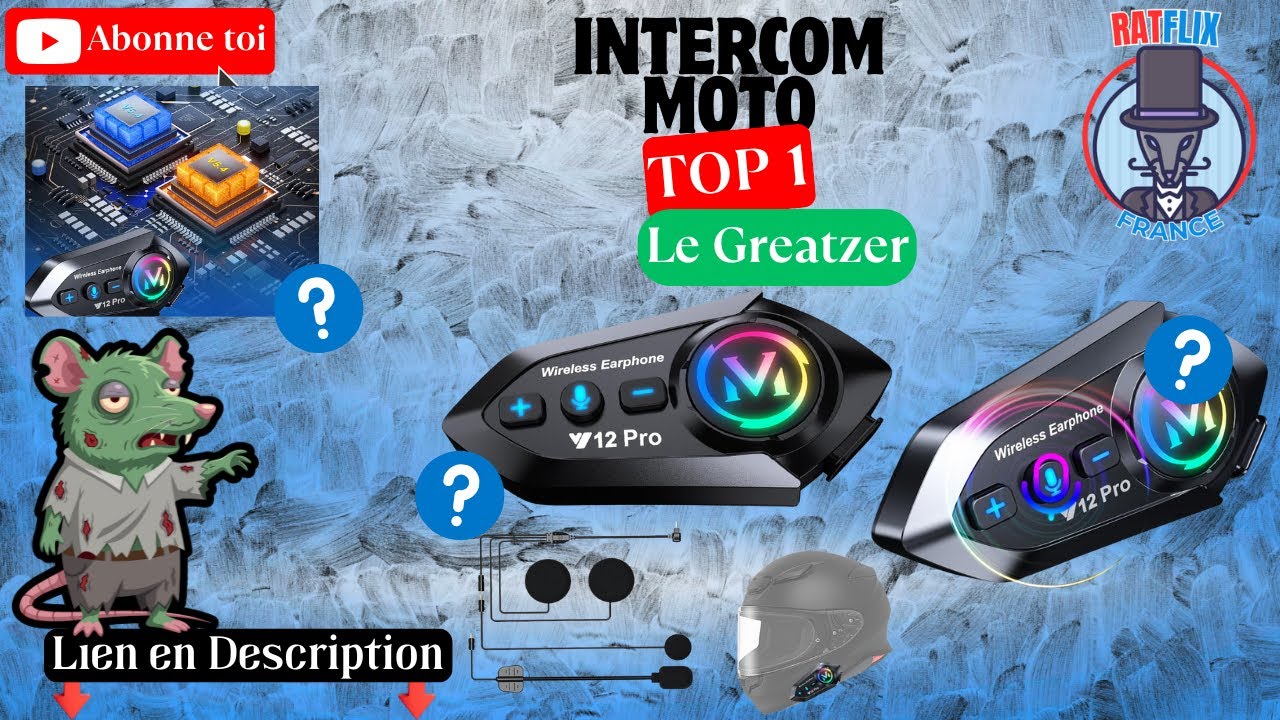 🐀 Intercom Moto Bluetooth 5.4 testé par RatFlix 🔥 | Le meilleur rapport qualité/prix ?