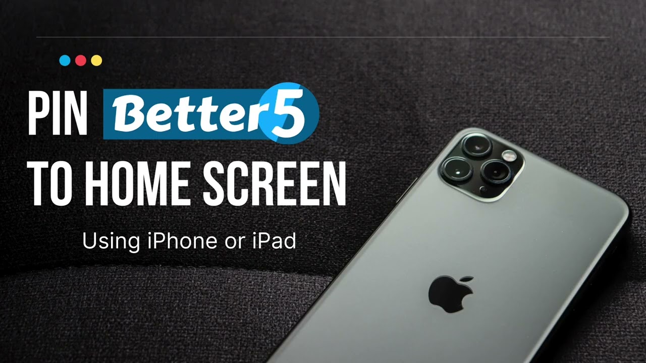 How To Pin Better5 To Your Desktop Or Mobile Home Screen Using Chrome