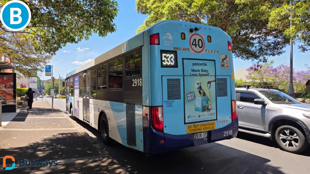 Busways North West Ryde 2918 ST Volvo B8RLE Volgren Optimus bus ride