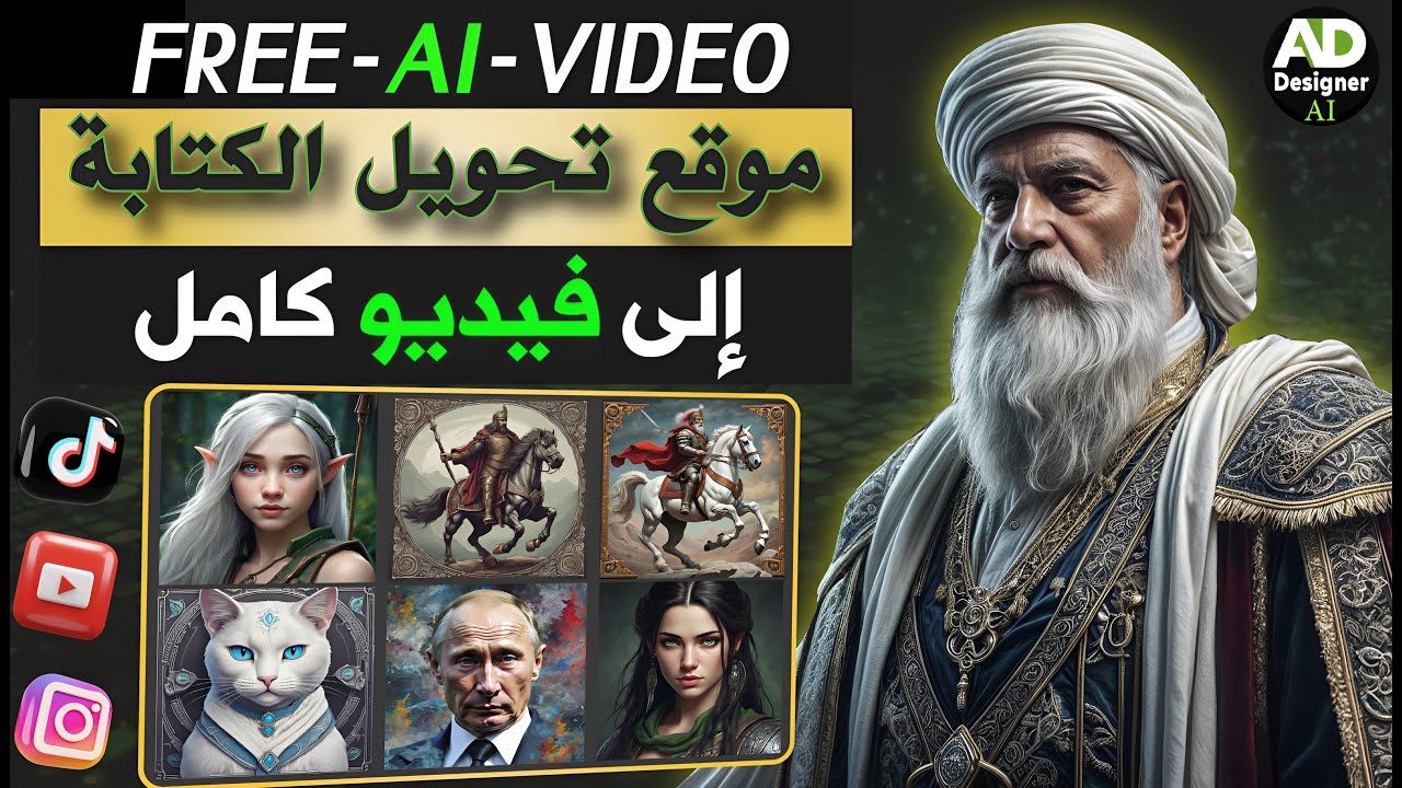 موقع مجاني بالكامل لتحويل الكتابة الى فيديو احترافي وبشخصيات مثبتة