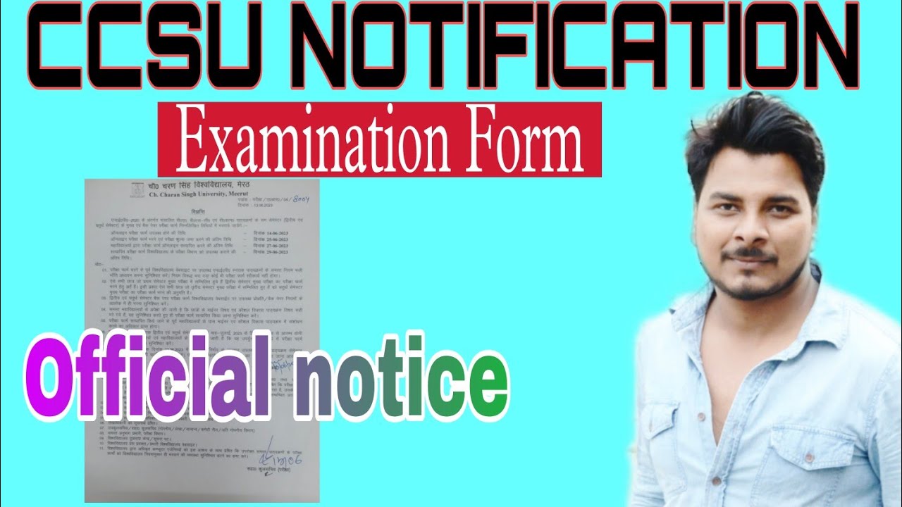 #ccsuexamform UG NEP examination form || even semester Exam form detail || examination form 2023