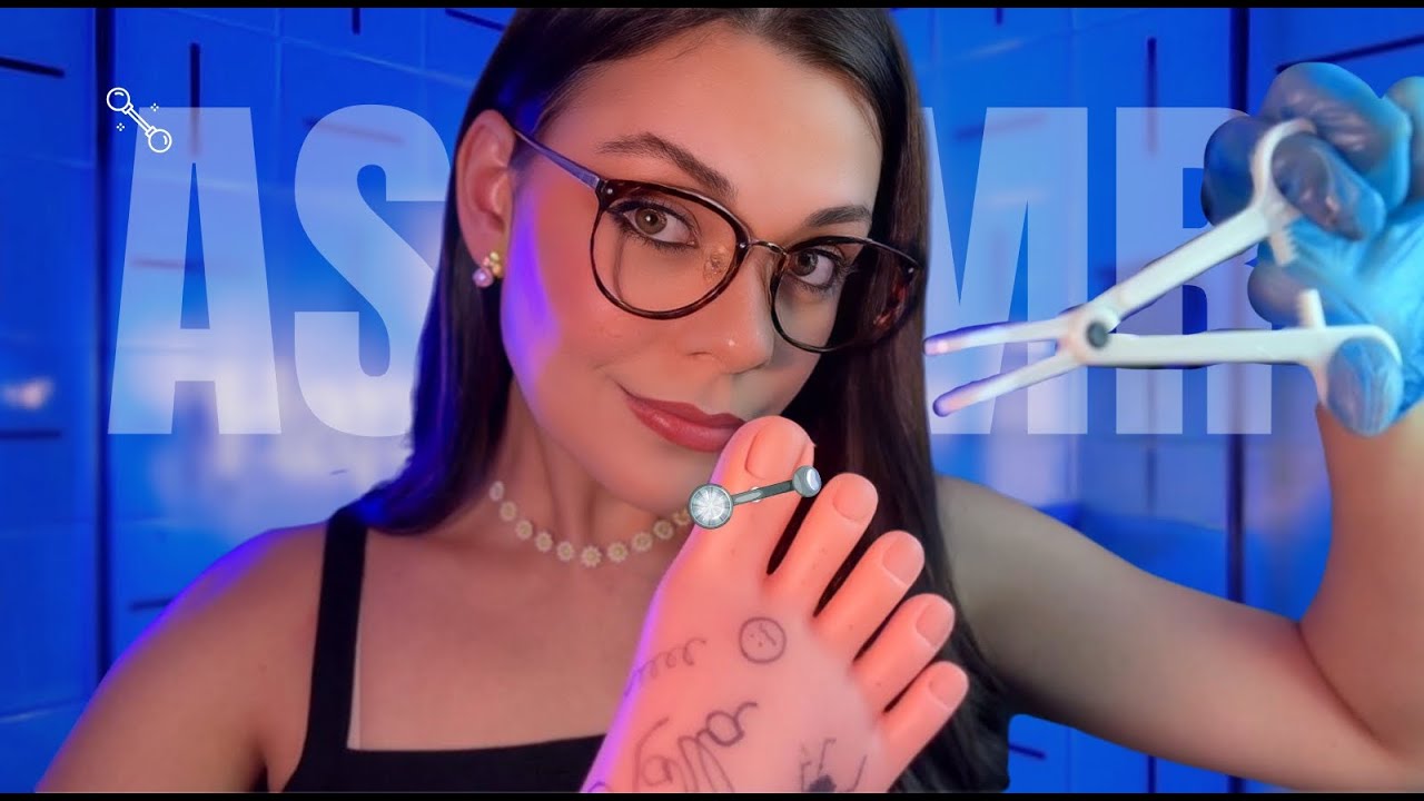 ASMR: Colocando Piercing No Seu Pé 🦶 