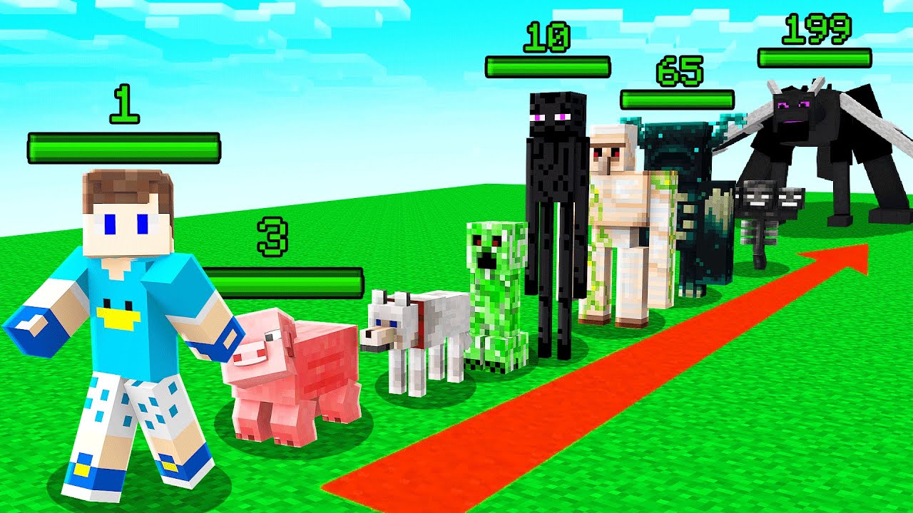 A CADA XP EU VIRO UM MOB ALEATÓRIO NO MINECRAFT!!