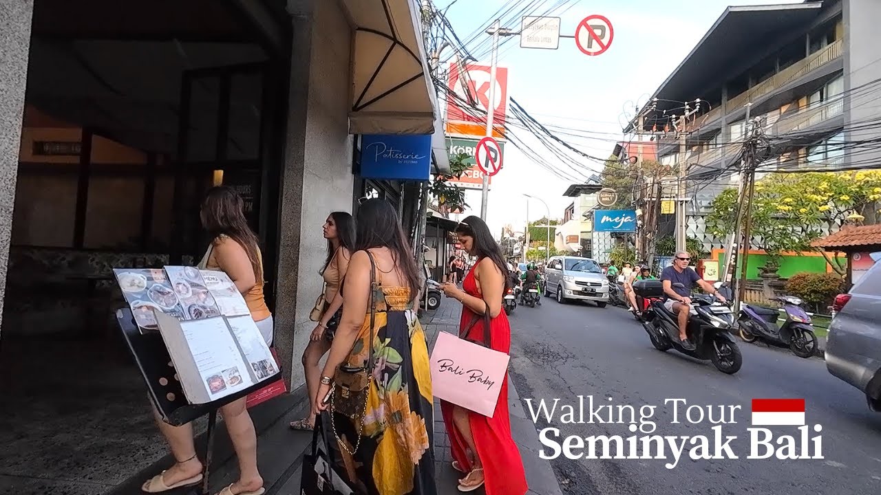 Walking On The Busy Street of Seminyak Bali | Walking Tour Seminyak Bali Today 2025
