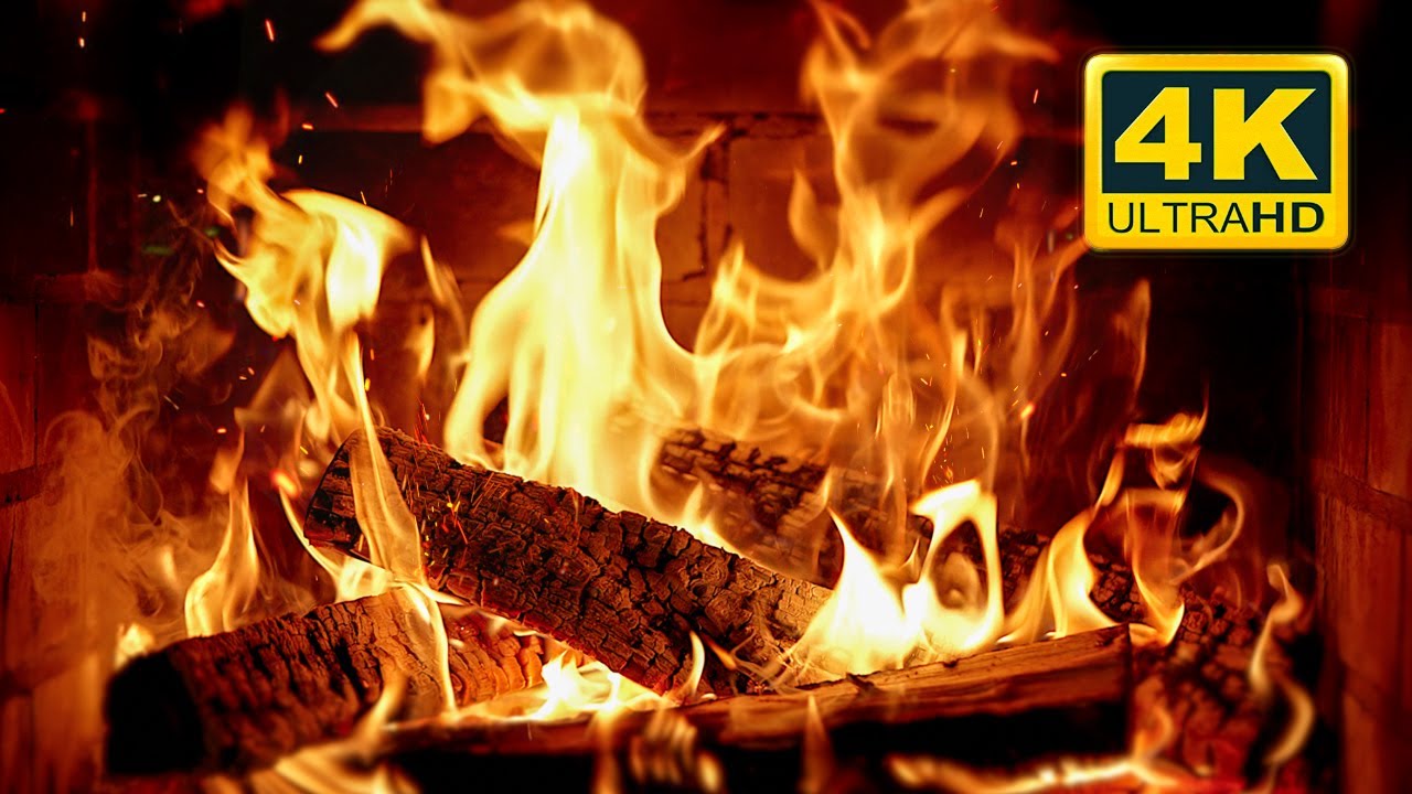 🔥 Cozy Fireplace 4K (12 HOURS). Fireplace with Crackling Fire Sounds. Crackling Fireplace 4K