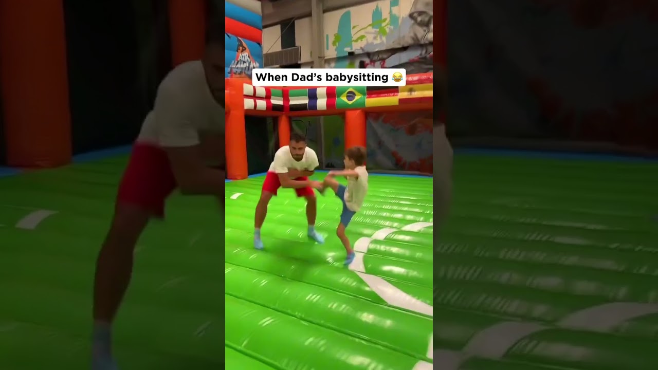 Dad wrestles with sons funny! 🤣 #wwe #dad #funny