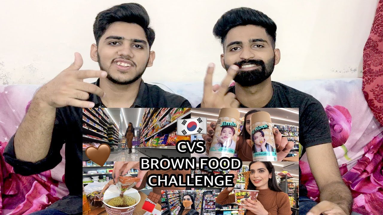 CVS BROWN FOOD ONLY CHALLENGE   || POOH IN KOREA  || REACTION   ||  