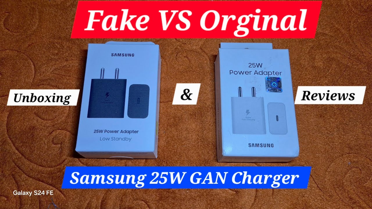 "Samsung Original vs Fake Charger ⚡️ Real Test! (Don't Get Scammed!)" Samsung 25W Charger Unboxing⚠️